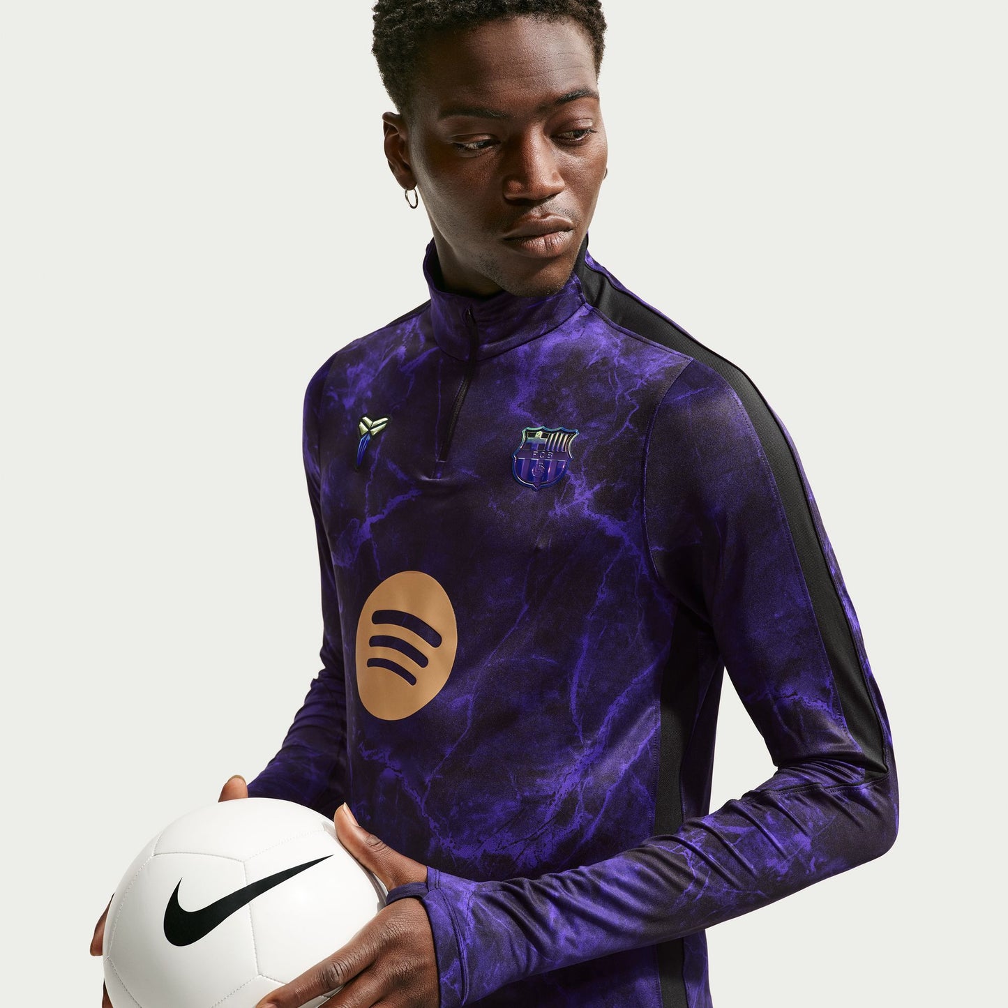 Men's Nike FC Barcelona Strike Away Kobe Dri-FIT Soccer Knit Pre-Match Drill Top 26/27