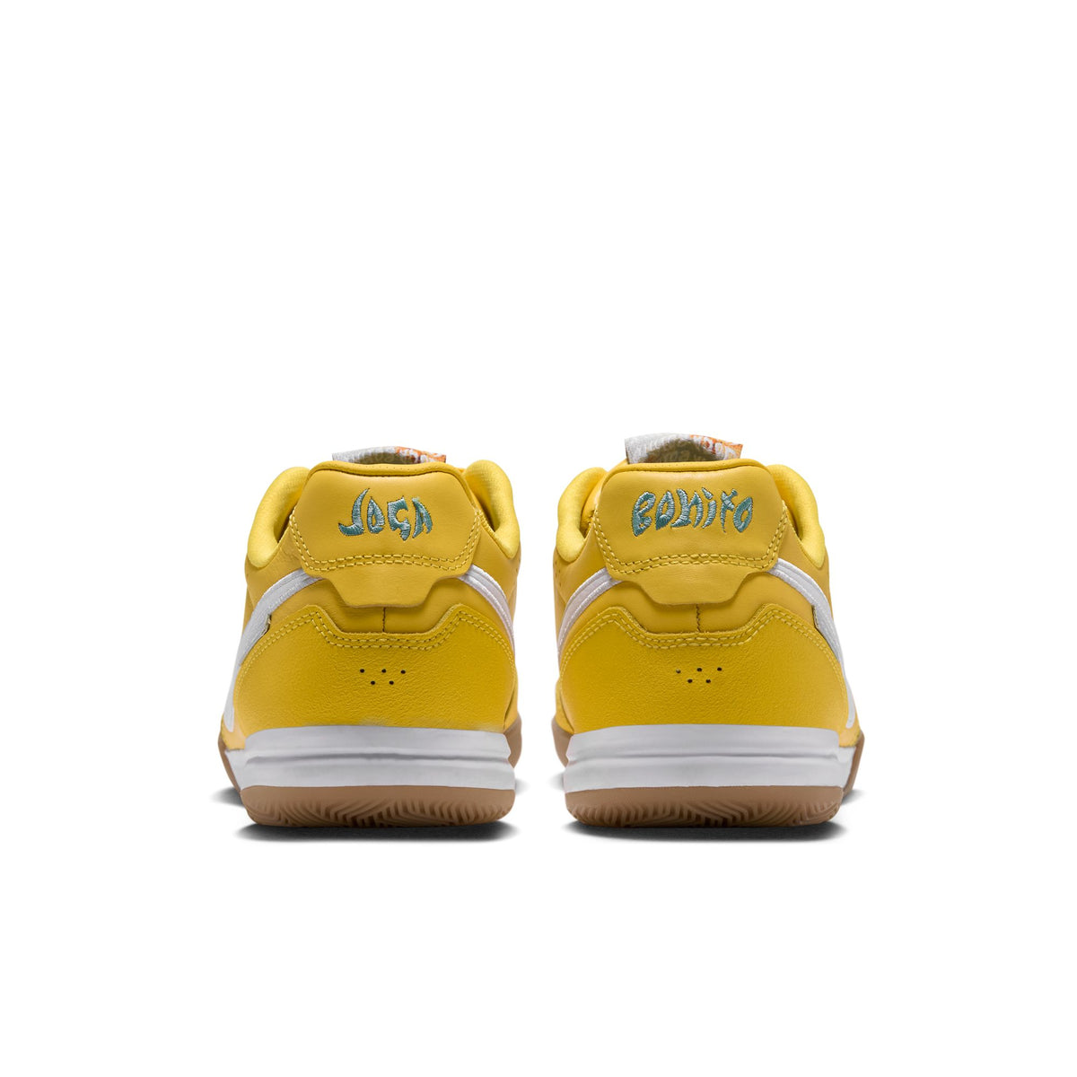 Nike Tiempo Streetgato PRM "Joga Bonito" IN Indoor Soccer Shoe - Chrome Yellow/White/Gum Medium Brown