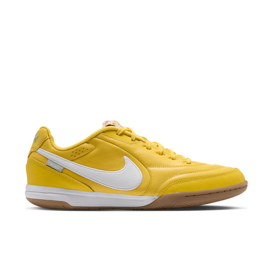 Nike Tiempo Streetgato PRM "Joga Bonito" IN Indoor Soccer Shoe - Chrome Yellow/White/Gum Medium Brown
