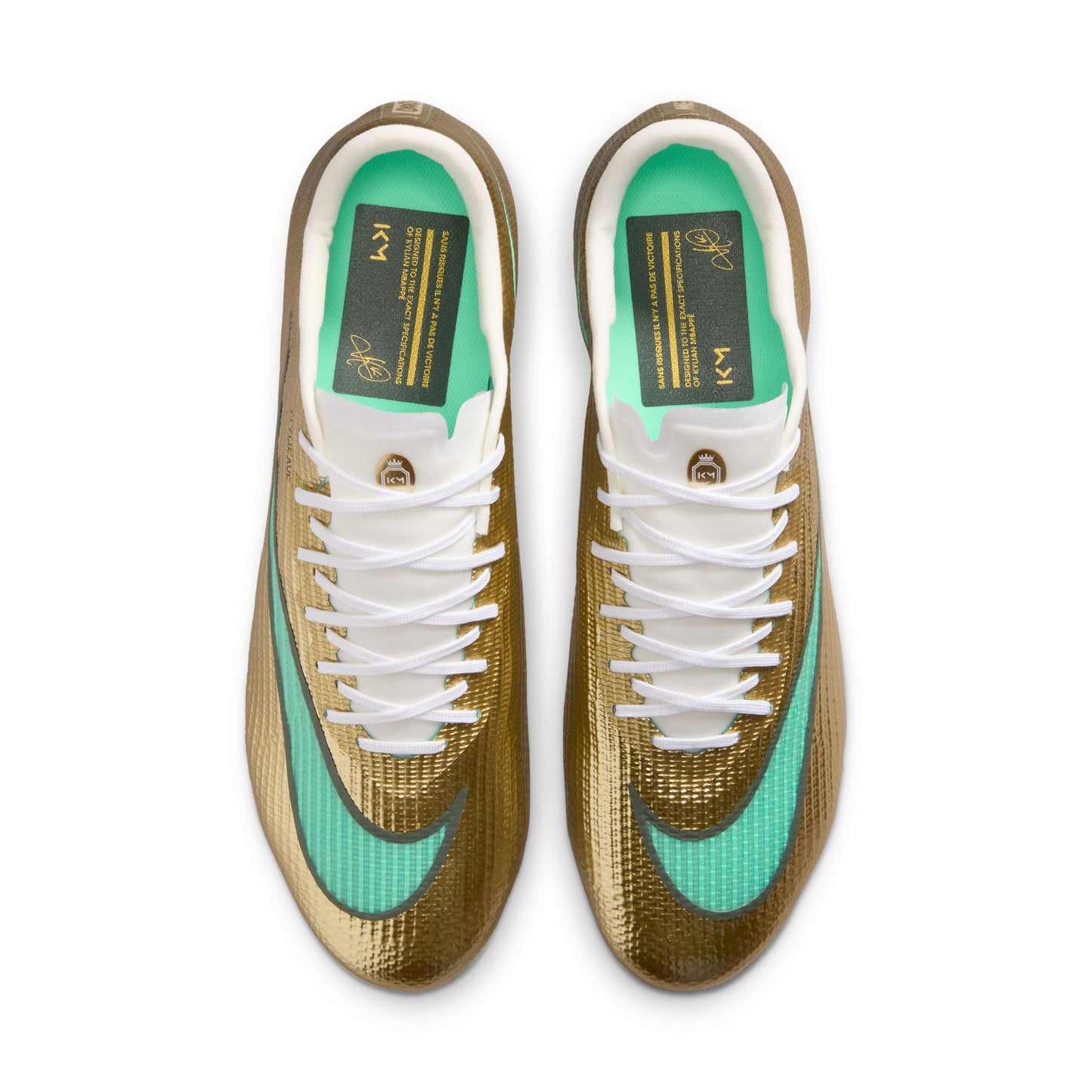 Nike Kylian Mbappe Mercurial Superfly 11 Pro FG Firm Ground Soccer Cleat - Metallic Gold/Green Glow