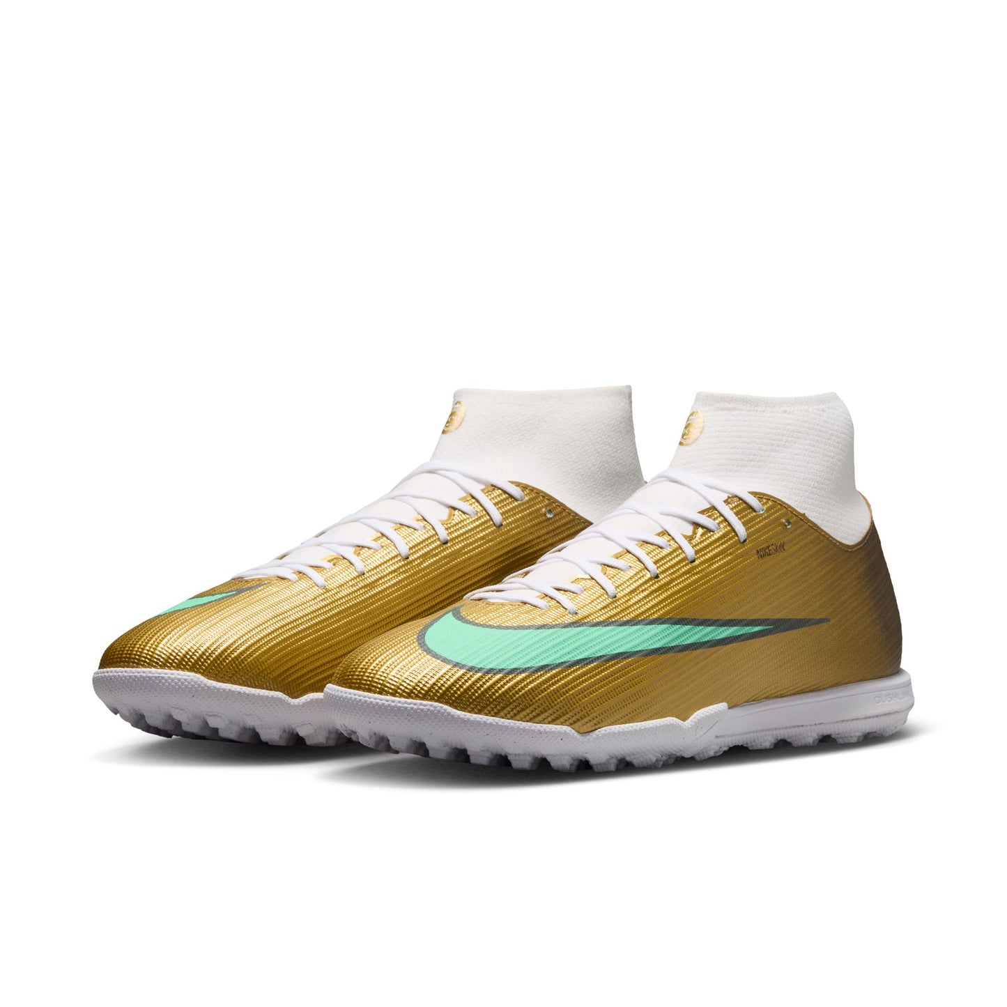 Nike Kylian Mbappe Mercurial Superfly 11 Academy FG Firm Ground Soccer Cleat - Metallic Gold/Green Glow