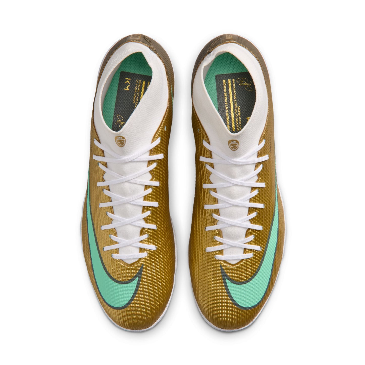 Nike Kylian Mbappe Mercurial Superfly 11 Academy FG Firm Ground Soccer Cleat - Metallic Gold/Green Glow