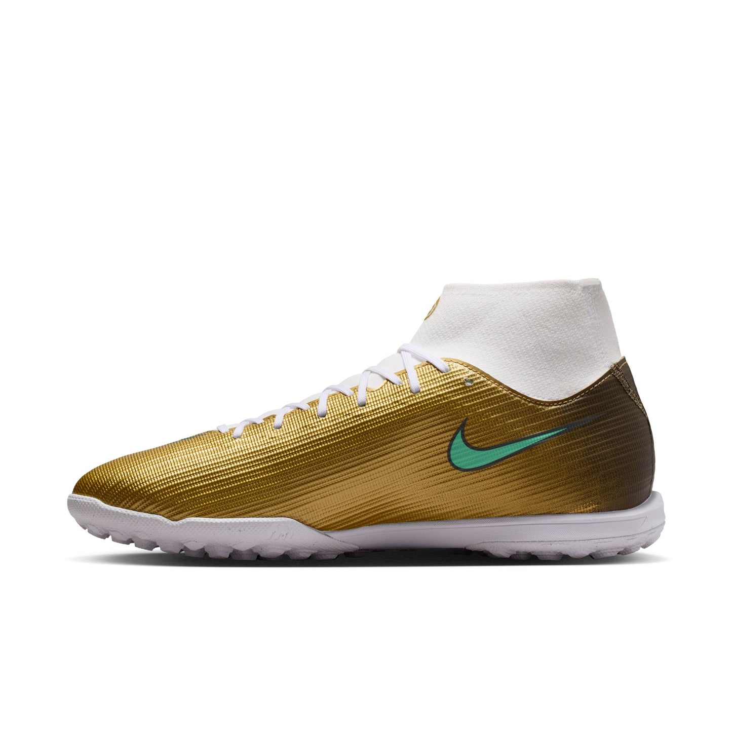 Nike Kylian Mbappe Mercurial Superfly 11 Academy FG Firm Ground Soccer Cleat - Metallic Gold/Green Glow