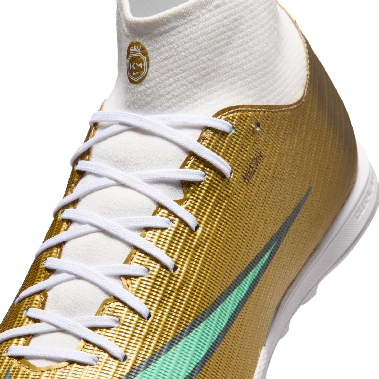 Nike Kylian Mbappe Mercurial Superfly 11 Academy FG Firm Ground Soccer Cleat - Metallic Gold/Green Glow