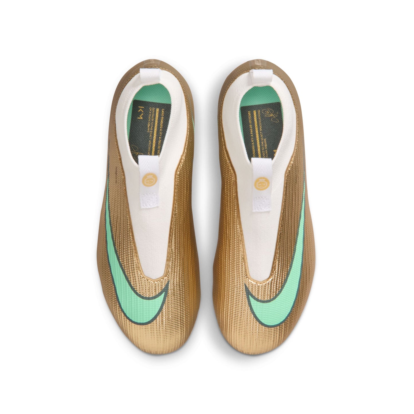 Nike Junior Kylian Mbappe Mercurial Superfly 11 Academy FG Firm Ground Soccer Cleat - Metallic Gold/Green Glow
