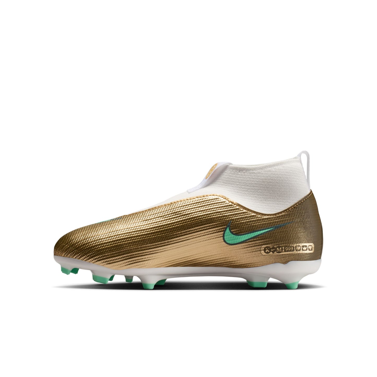 Nike Junior Kylian Mbappe Mercurial Superfly 11 Academy FG Firm Ground Soccer Cleat - Metallic Gold/Green Glow