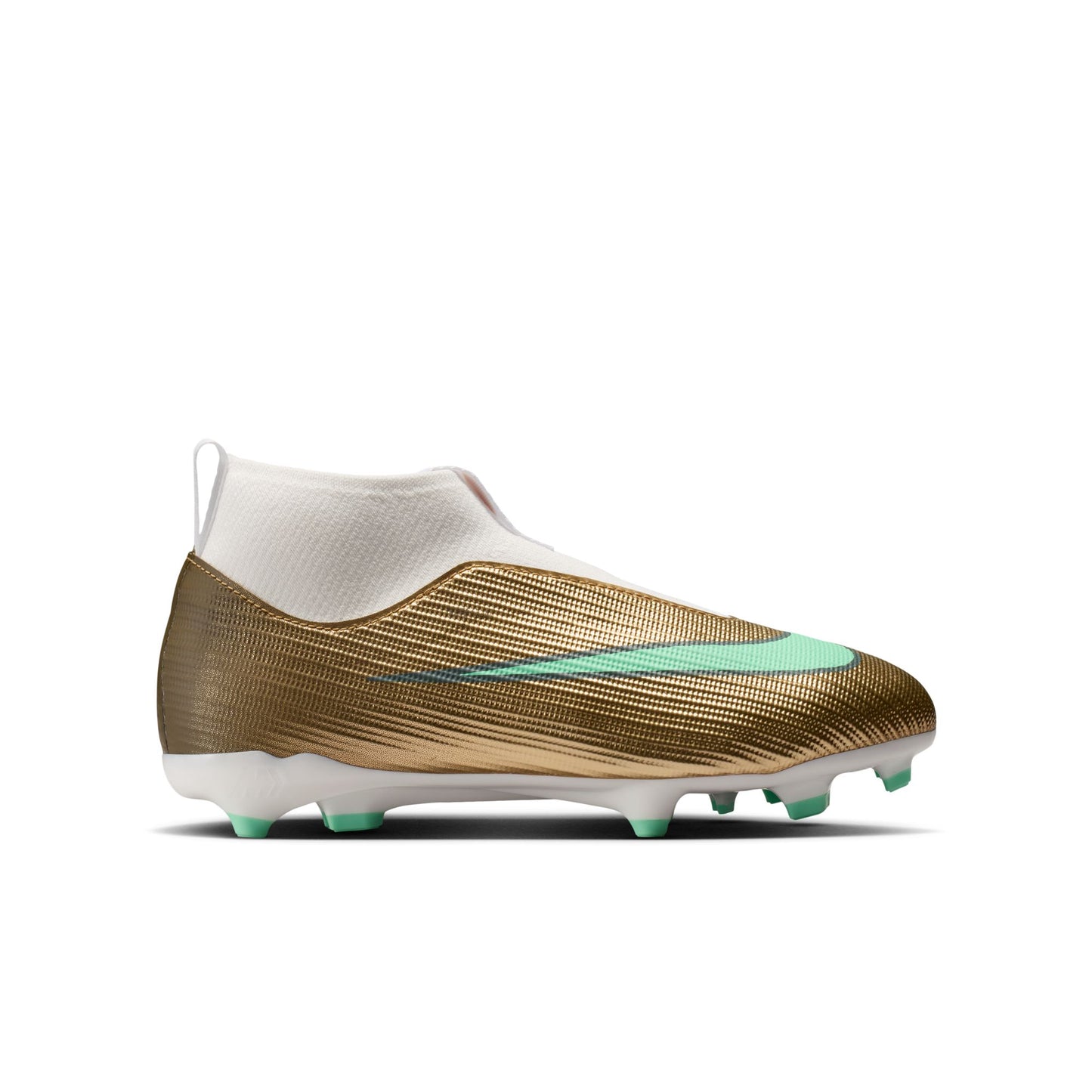 Nike Junior Kylian Mbappe Mercurial Superfly 11 Academy FG Firm Ground Soccer Cleat - Metallic Gold/Green Glow