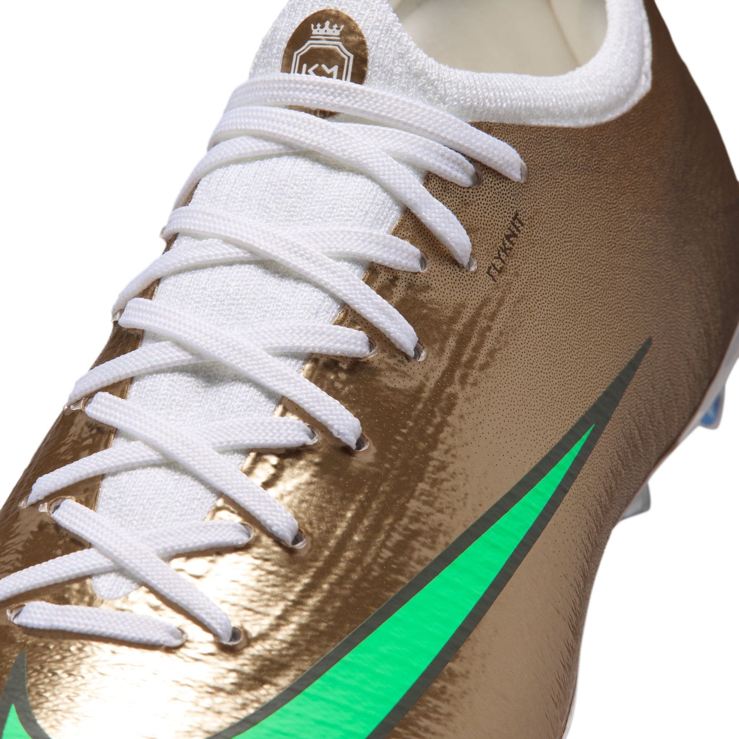 Nike Junior Kylian Mbappe Mercurial Vapor 17 Pro FG Firm Ground Soccer Cleat - Metallic Gold/Green Glow