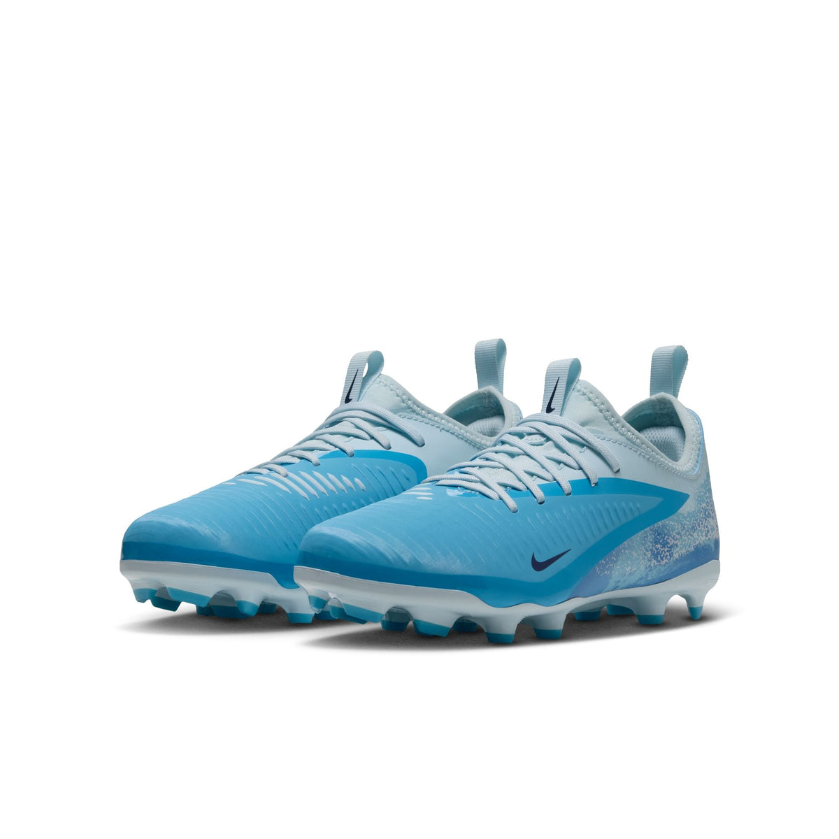 Nike Junior Phantom 6 Low Academy "Erling Haaland" FG Firm Ground Soccer Cleats - Baltic Blue/Blue Eclipse/Glacier Blue