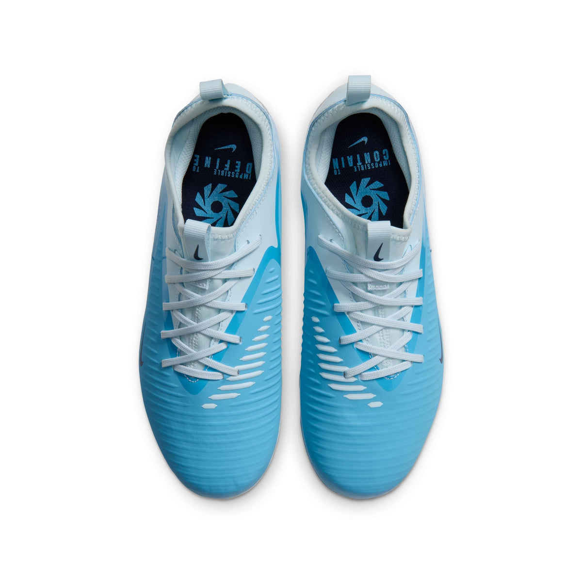 Nike Junior Phantom 6 Low Academy "Erling Haaland" FG Firm Ground Soccer Cleats - Baltic Blue/Blue Eclipse/Glacier Blue