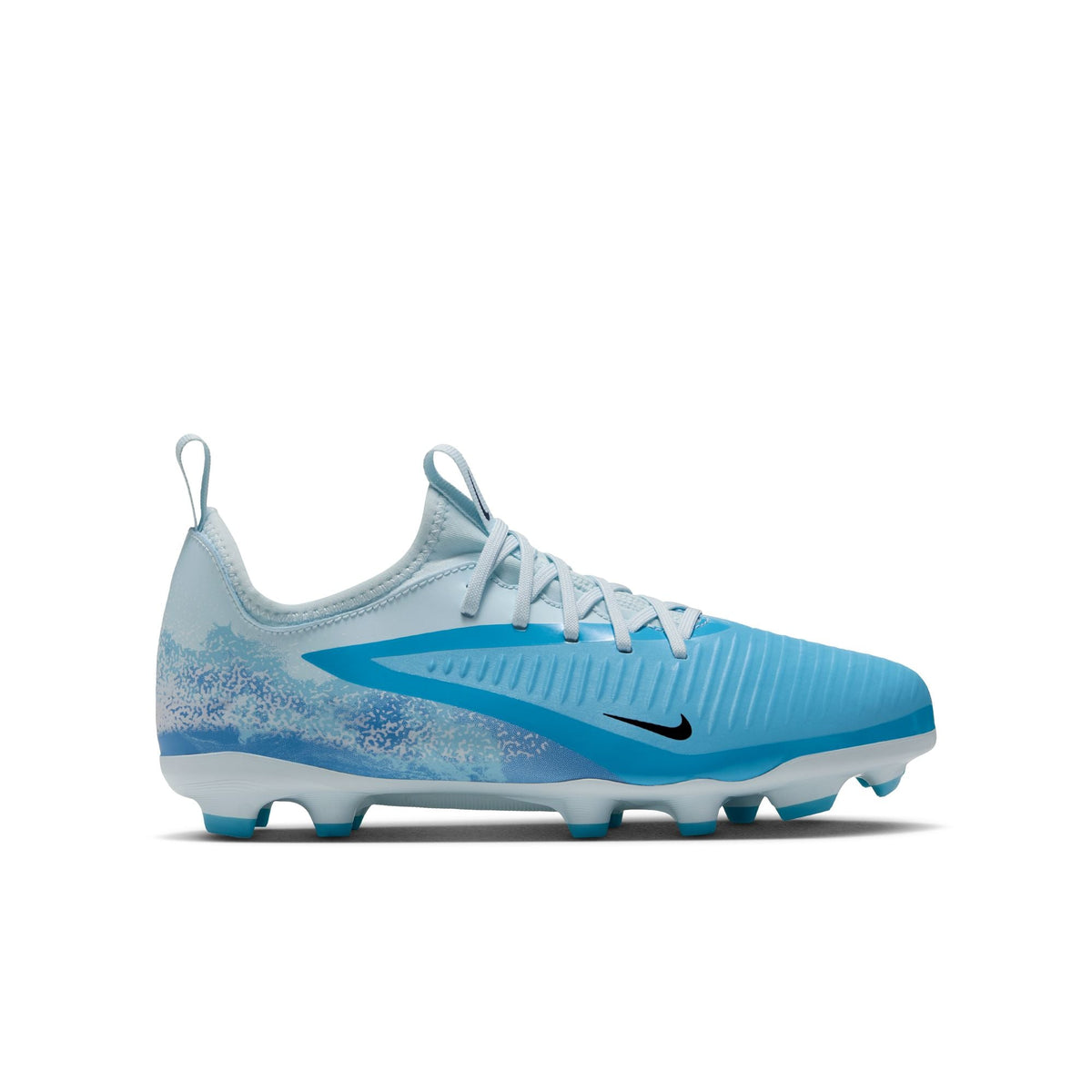 Nike Junior Phantom 6 Low Academy "Erling Haaland" FG Firm Ground Soccer Cleats - Baltic Blue/Blue Eclipse/Glacier Blue