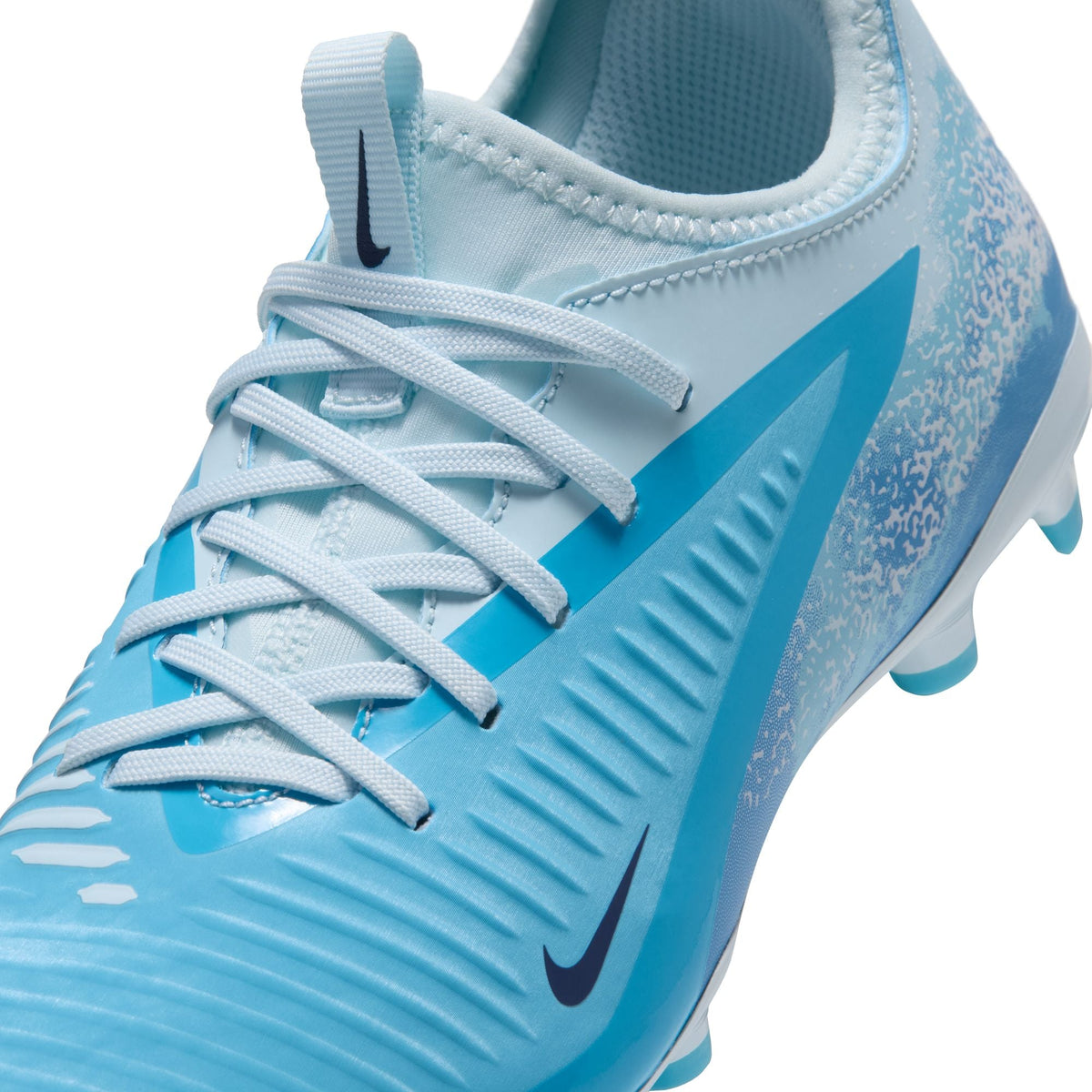 Nike Junior Phantom 6 Low Academy "Erling Haaland" FG Firm Ground Soccer Cleats - Baltic Blue/Blue Eclipse/Glacier Blue