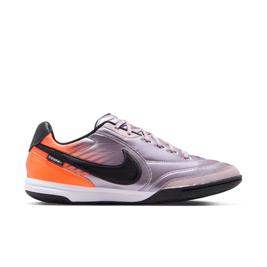 Nike Tiempo Streetgato PRM Heritage IC Indoor Soccer Shoe - Bleached Lilac/Black/Total Orange