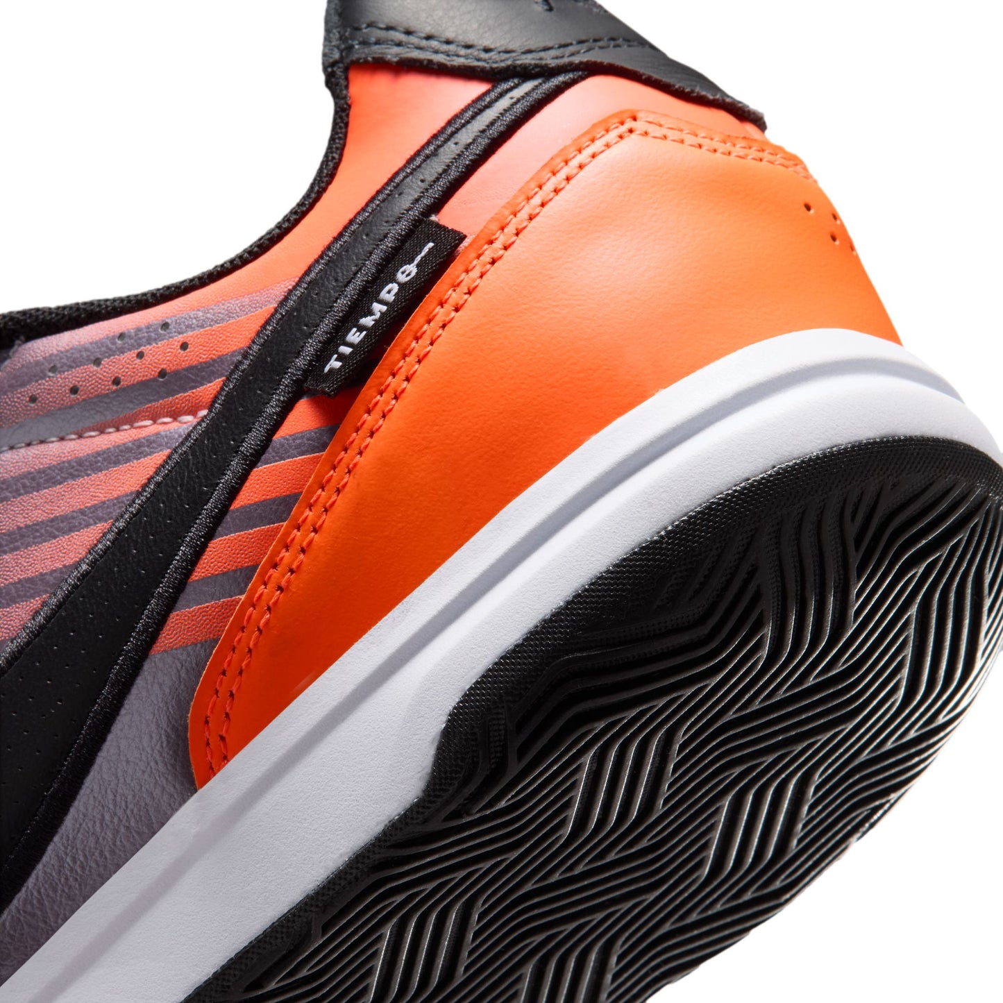 Nike Tiempo Streetgato PRM Heritage IC Indoor Soccer Shoe - Bleached Lilac/Black/Total Orange