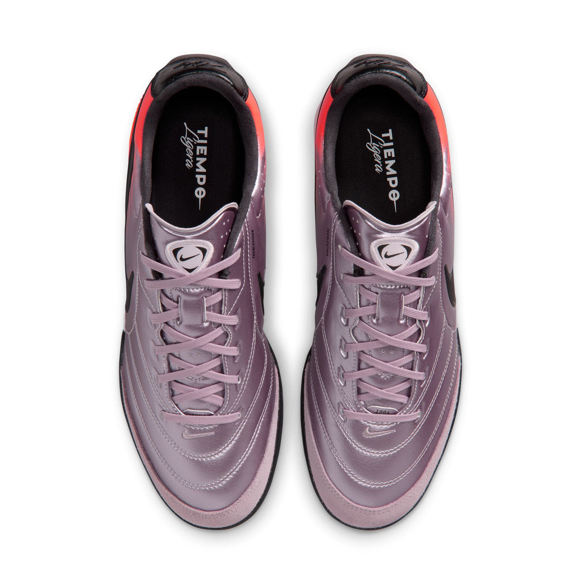Nike Tiempo Ligera Heritage Pro TF Turf Soccer Cleat - Bleaced Lilac/Black/Total Orange