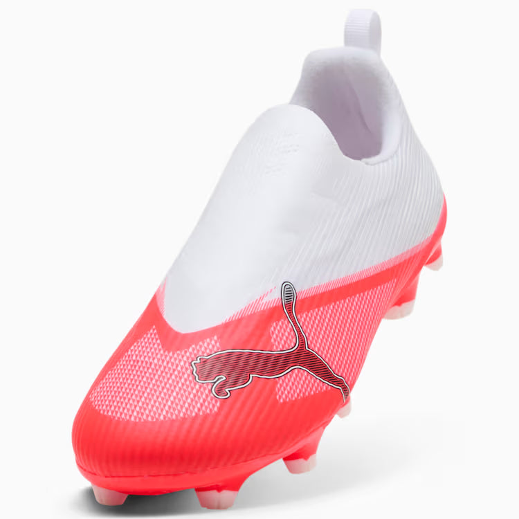 Puma Junior Ultra 7 Match Laceless FG/AG Firm Ground Soccer Cleat - Ultra Red/Black/White