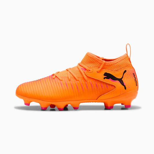Puma Junior Future 8 Match FG/AG Firm Ground Soccer Cleat - Heat Fire/Black/Ravish