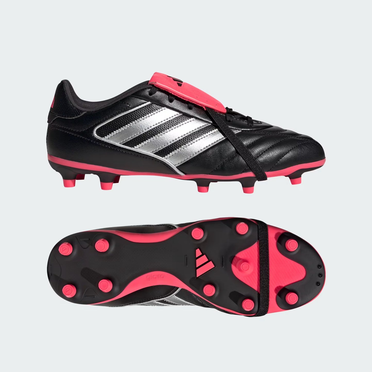 Adidas Copa Gloro II FG Firm Ground Soccer Cleats - Core Black/Silver Metallic/Solar Turbo