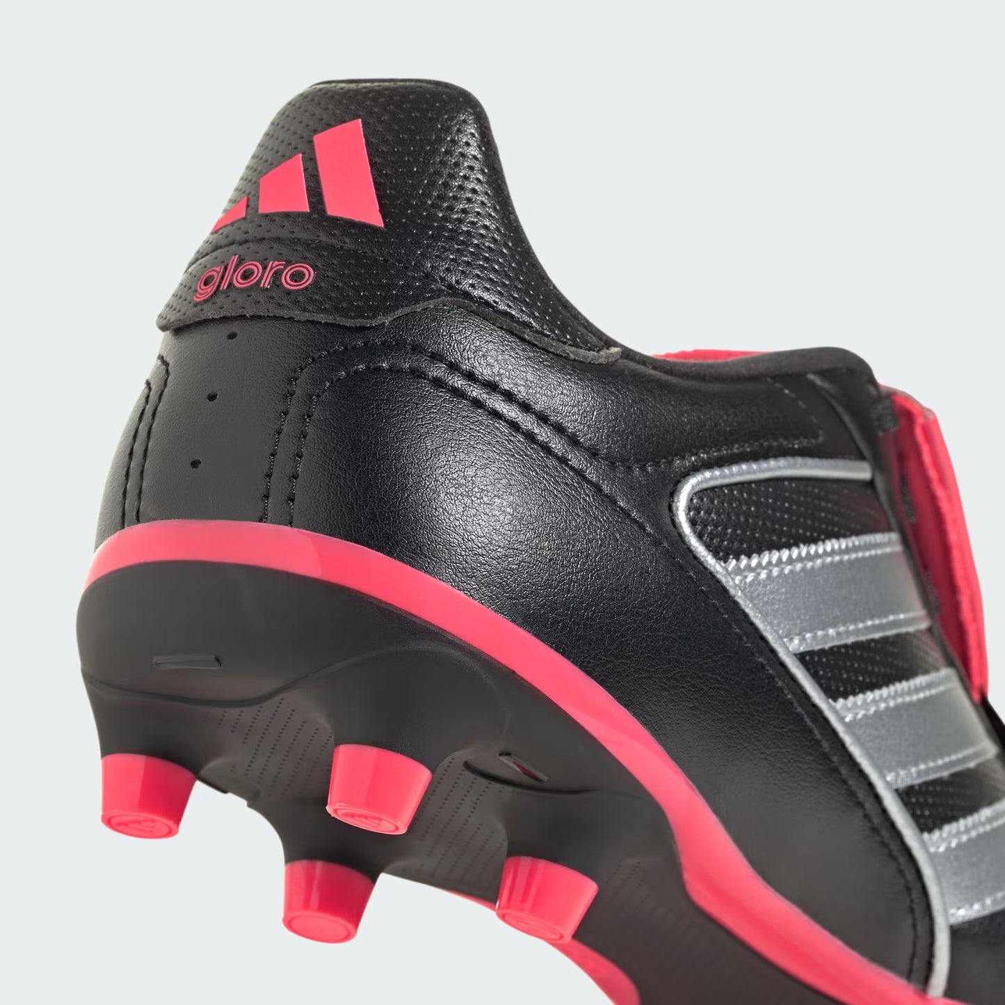 Adidas Copa Gloro II FG Firm Ground Soccer Cleats - Core Black/Silver Metallic/Solar Turbo