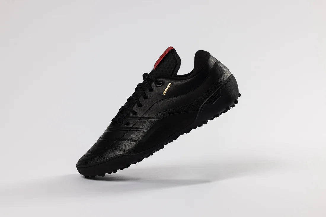Eleven Football TF1 Turf Soccer Cleat - Black/Black/Red