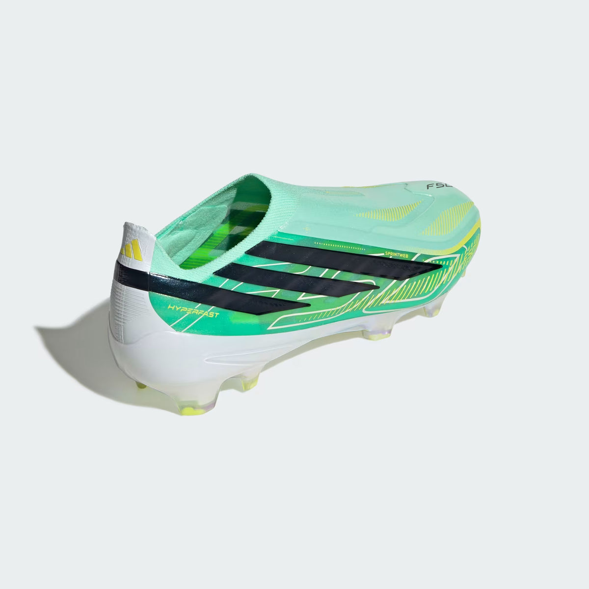 Adidas F50 Hyperfast Elite Laceless FG Firm Ground Soccer Cleat - Pulse Mint/Core Black/Solar Lemon