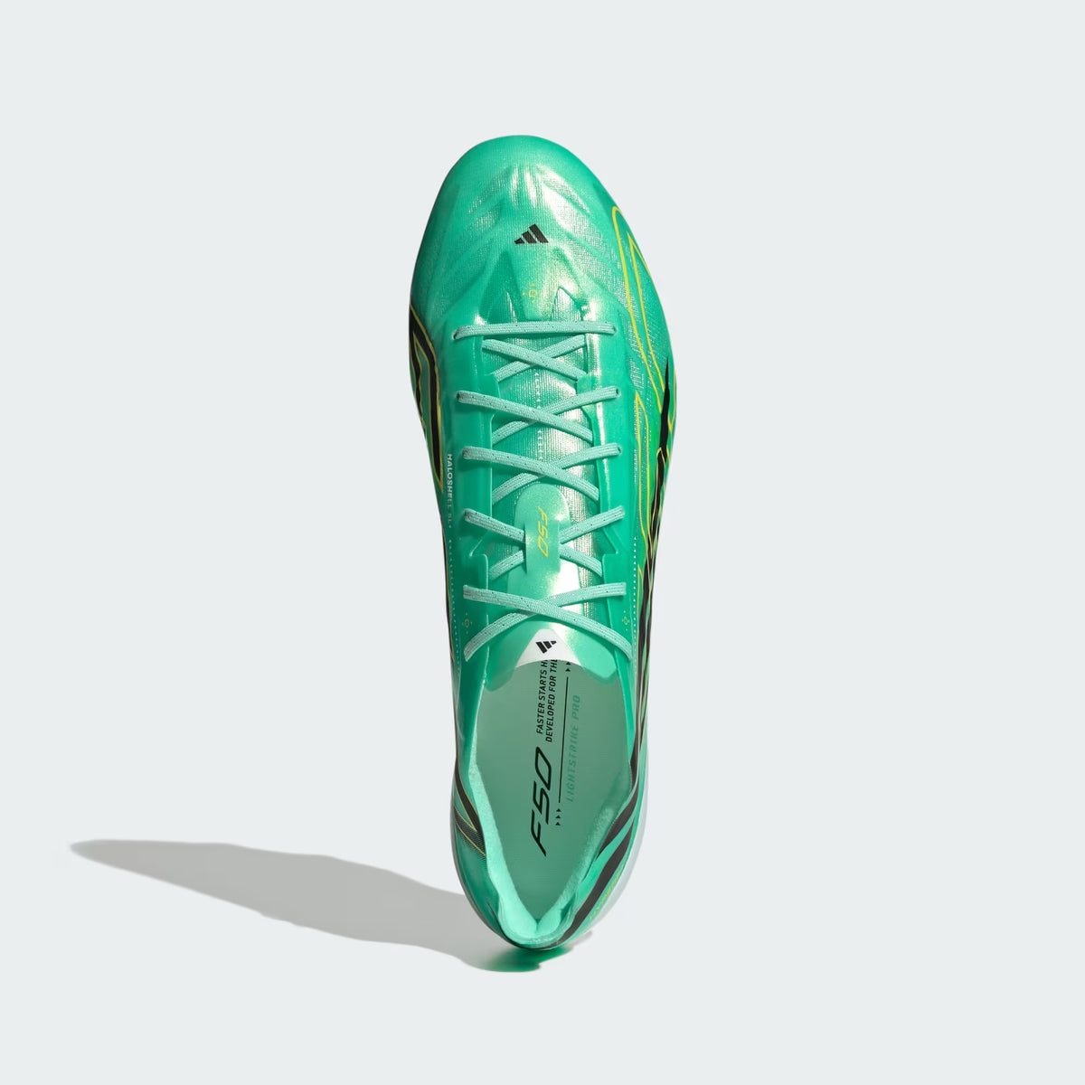 Adidas F50 Hyperfast EVO FG Firm Ground Soccer Cleat - Pulse Mint/Core Black/Solar Lemon