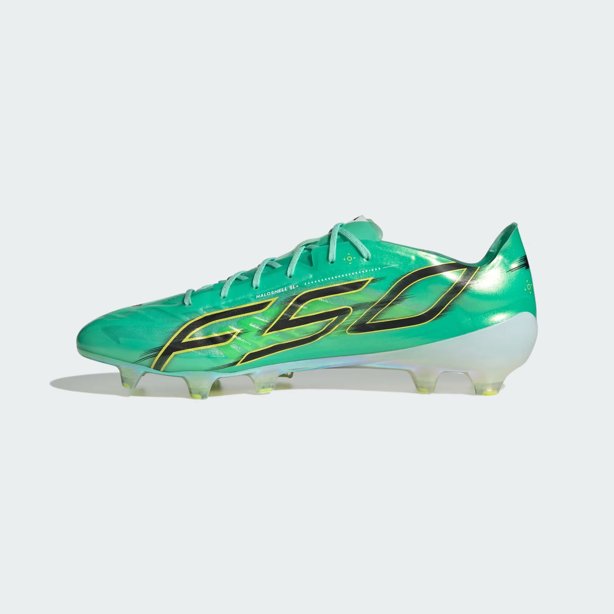 Adidas F50 Hyperfast EVO FG Firm Ground Soccer Cleat - Pulse Mint/Core Black/Solar Lemon