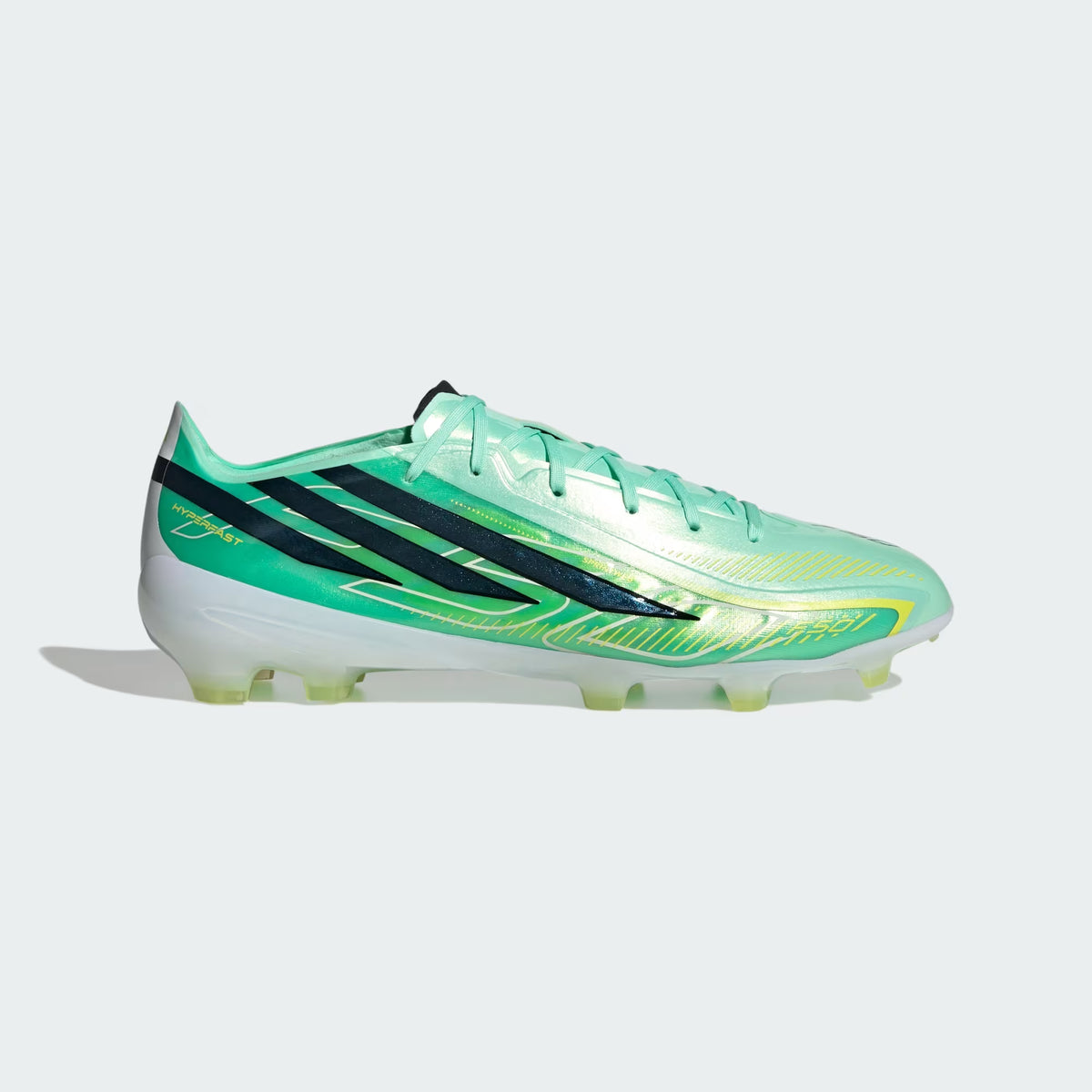 Adidas F50 Hyperfast Pro FG Firm Ground Soccer Cleat - Pulse Mint / Core Black / Solar Lemon