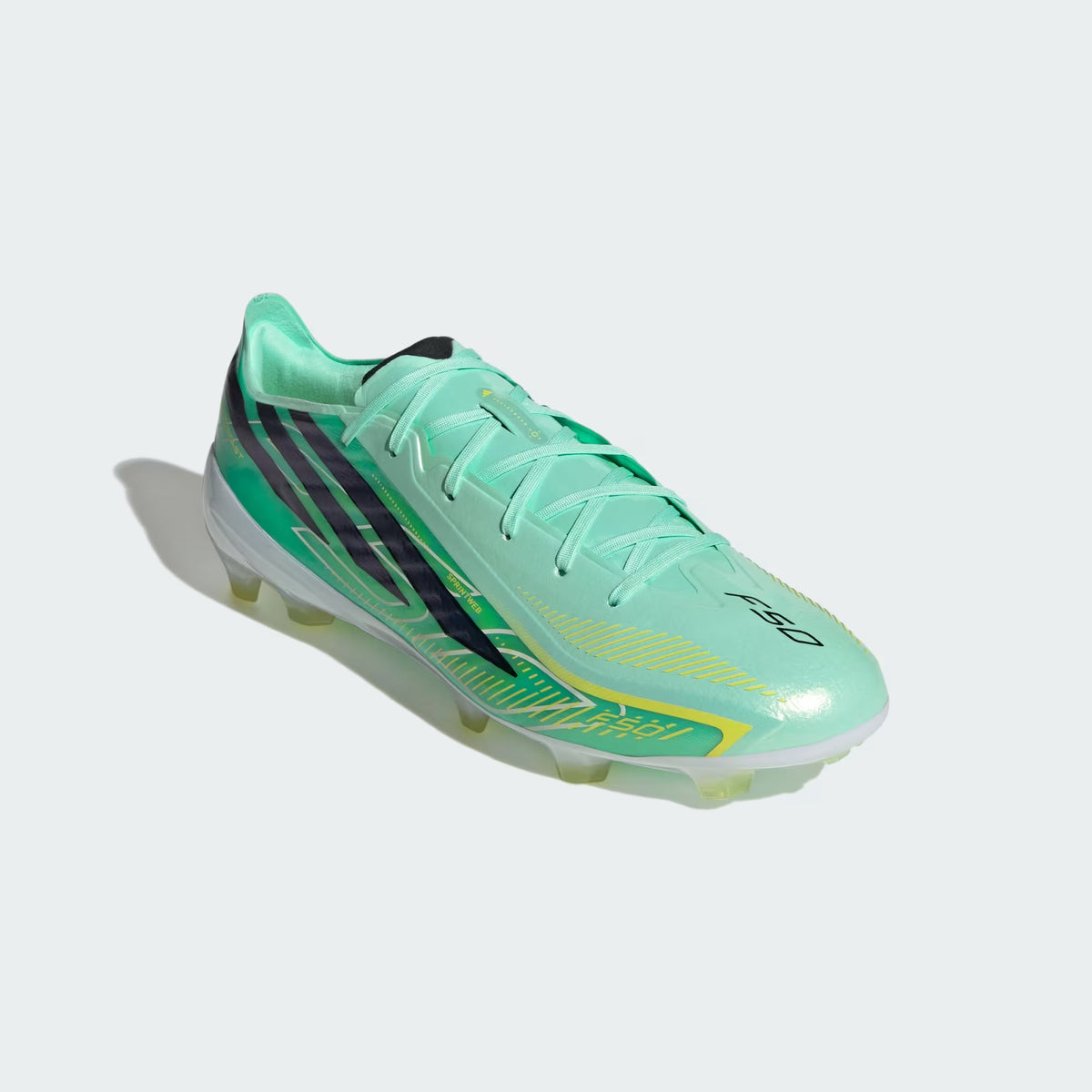 Adidas F50 Hyperfast Pro FG Firm Ground Soccer Cleat - Pulse Mint / Core Black / Solar Lemon