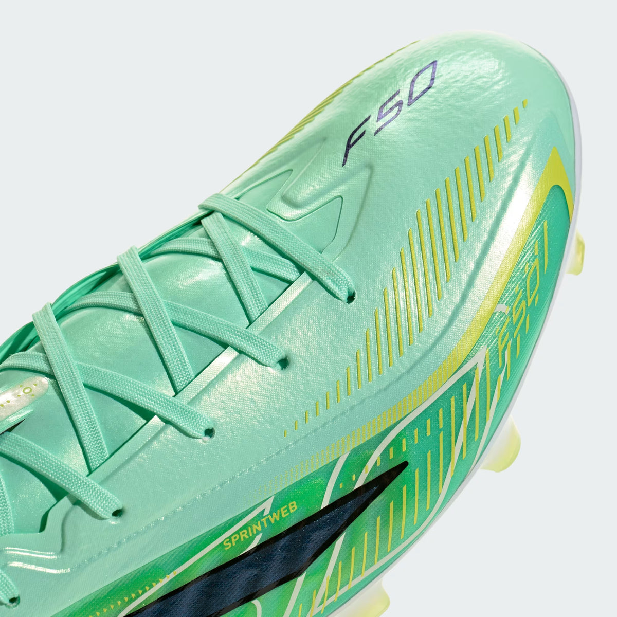 Adidas F50 Hyperfast Pro FG Firm Ground Soccer Cleat - Pulse Mint / Core Black / Solar Lemon