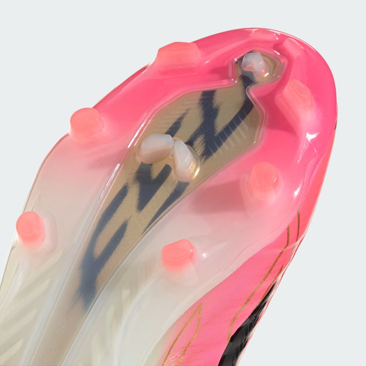 Adidas Junior F50 Hyperfast Elite Laceless FG Firm Ground Soccer Cleats - Solar Turbo/Core Black/Gold Metallic