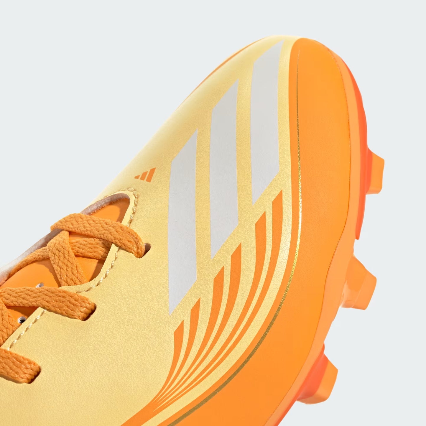 Adidas Junior Messi F50 Club FG Firm Ground Soccer Cleat - Ice Tangerine/Gold Metallic/Pure Tangerine