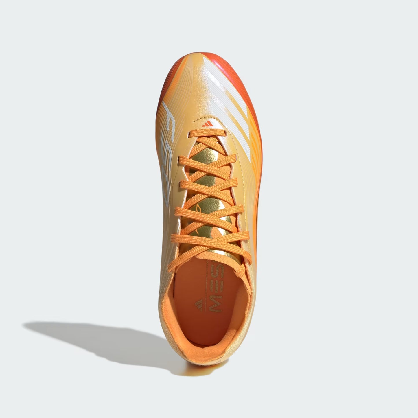 Adidas Junior Messi F50 Elite FG Firm Ground Soccer Cleat - Ice Tangerine/Gold Metallic/Pure Tangerine