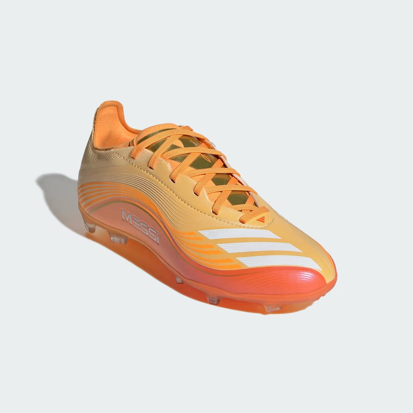 Adidas Junior Messi F50 Elite FG Firm Ground Soccer Cleat - Ice Tangerine/Gold Metallic/Pure Tangerine