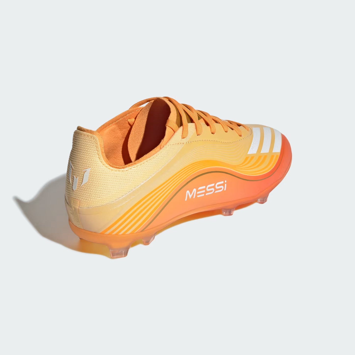 Adidas Junior Messi F50 Elite FG Firm Ground Soccer Cleat - Ice Tangerine/Gold Metallic/Pure Tangerine