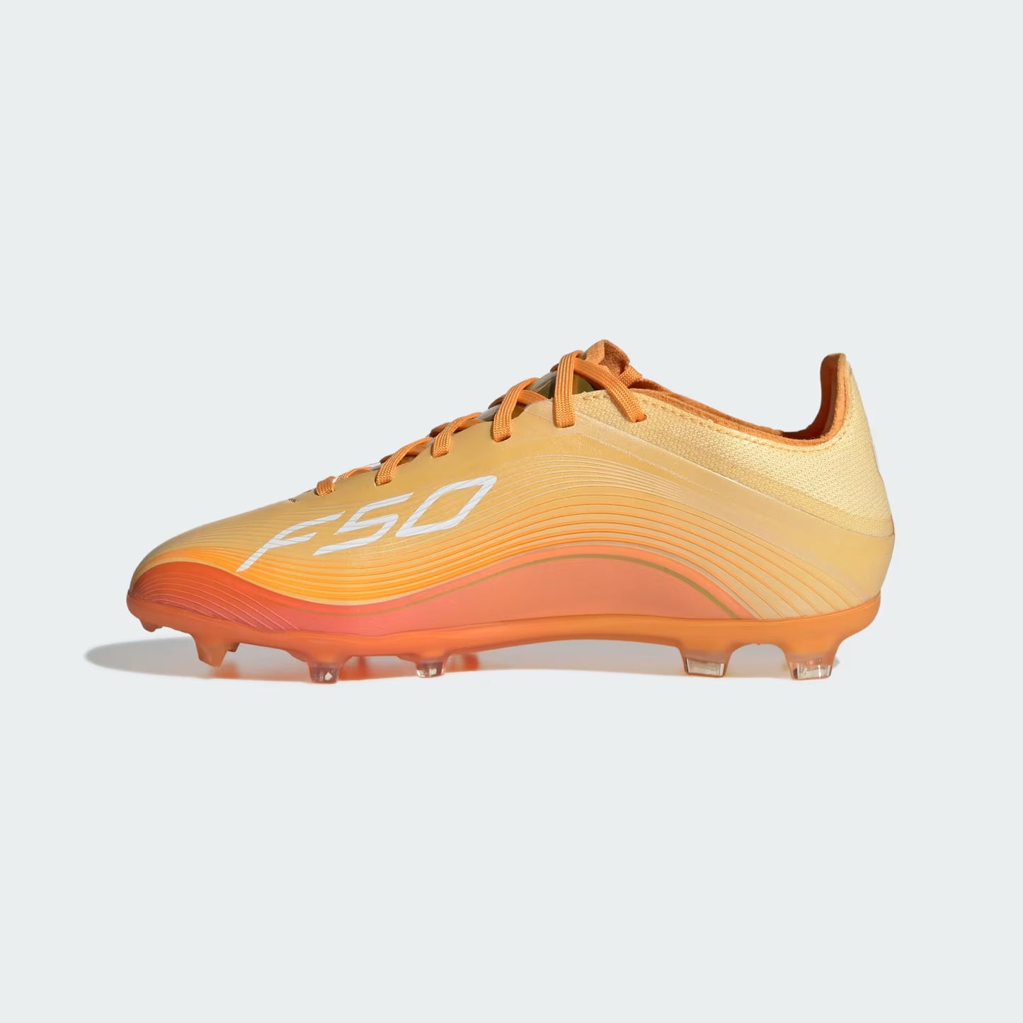 Adidas Junior Messi F50 Elite FG Firm Ground Soccer Cleat - Ice Tangerine/Gold Metallic/Pure Tangerine