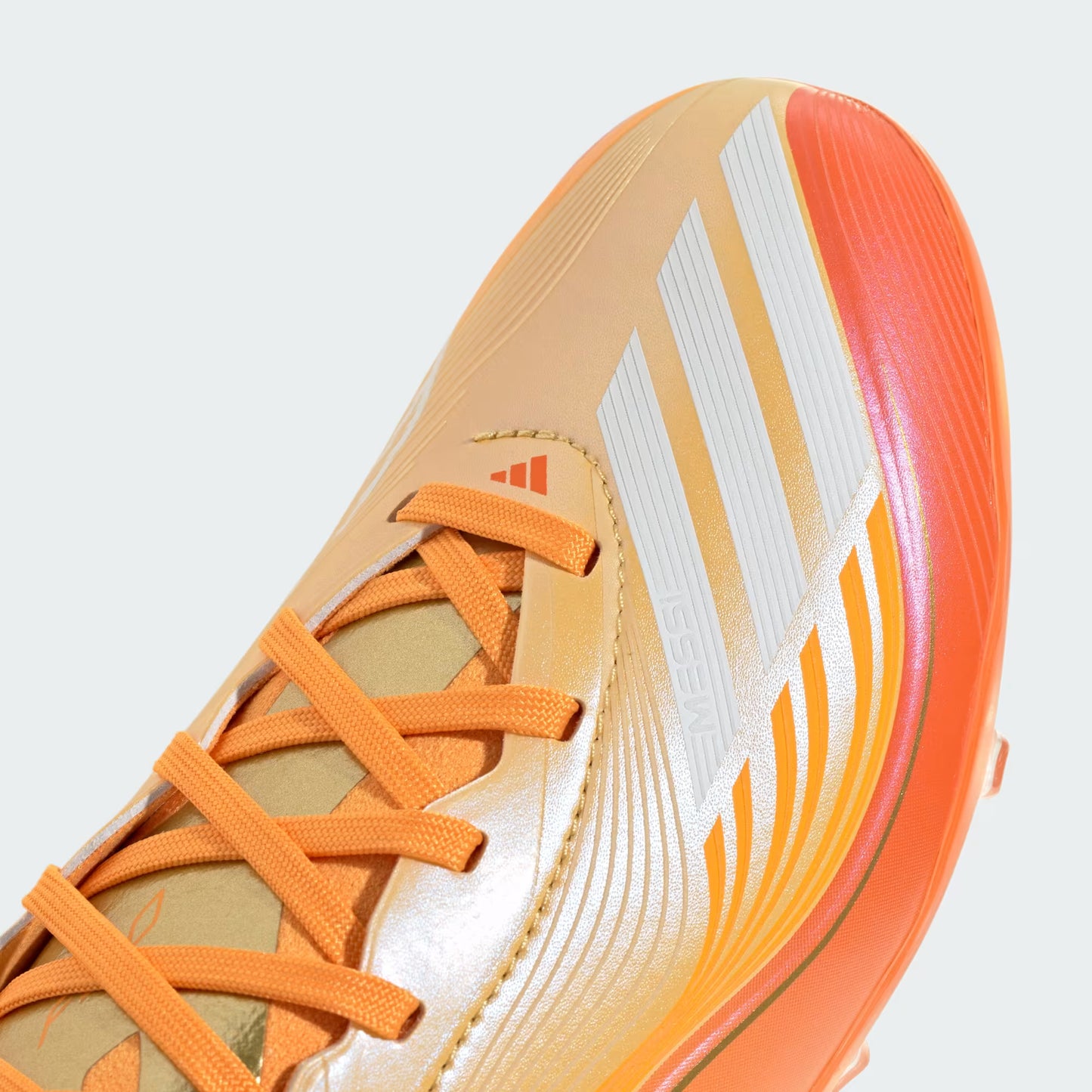 Adidas Junior Messi F50 Elite FG Firm Ground Soccer Cleat - Ice Tangerine/Gold Metallic/Pure Tangerine