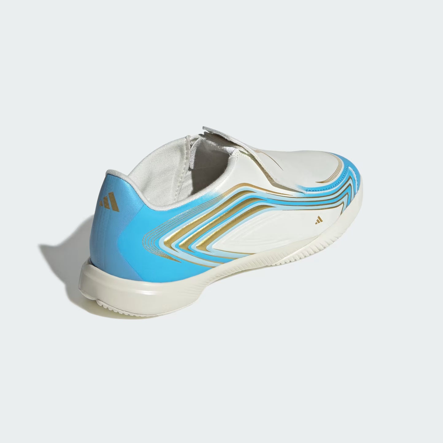 Adidas Junior F50 Messi League IN Indoor Soccer Shoes - Ivory/Semi Blue Burst/Icey Blue