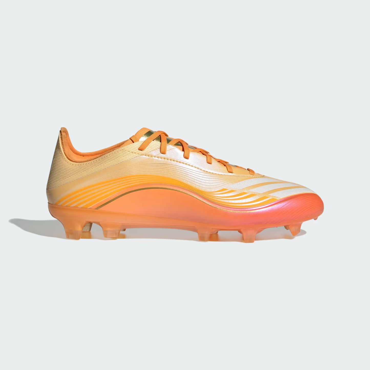 Adidas Messi F50 Pro FG Firm Ground Soccer Cleat - Icy Tangerine/Gold Metallic/Pure Tangerine