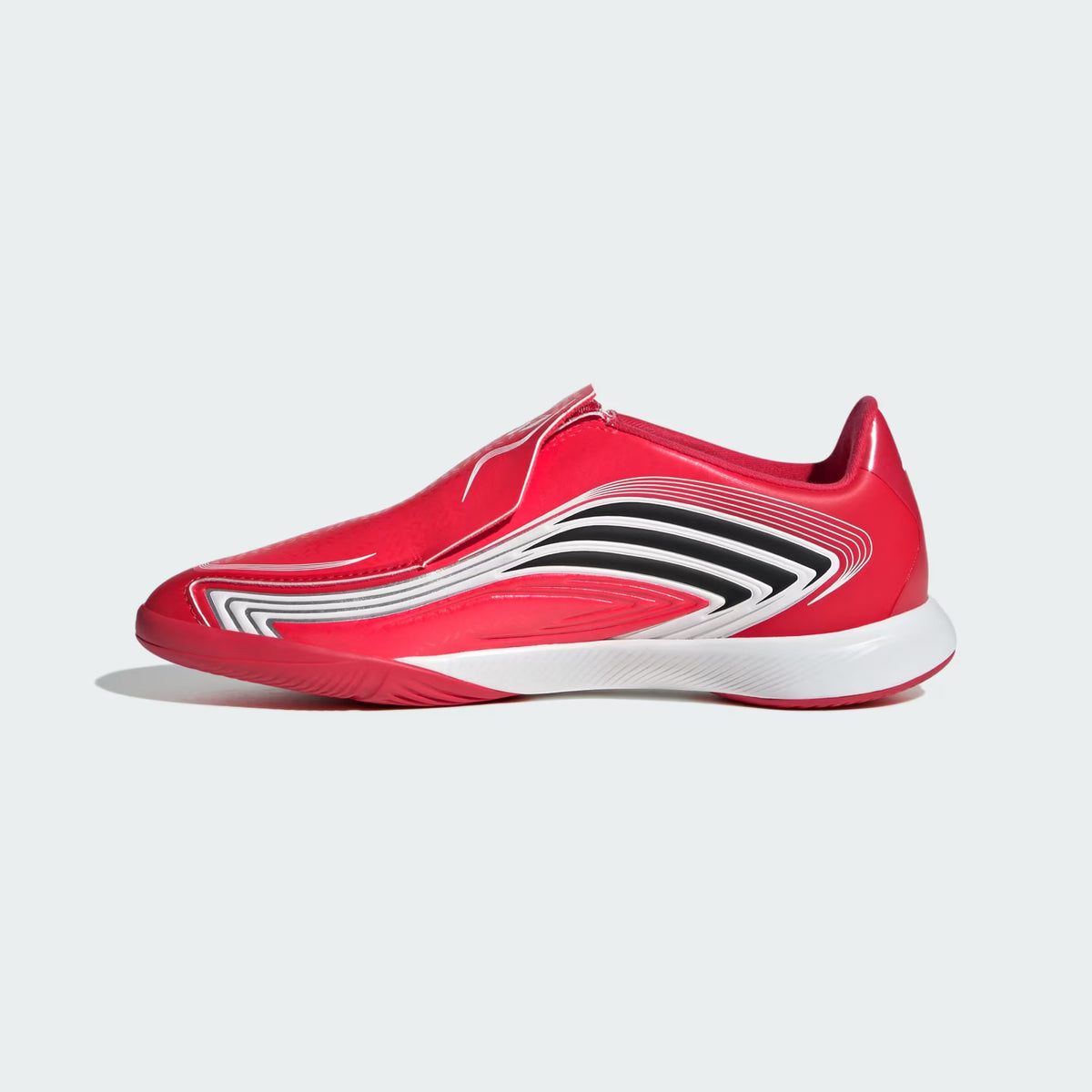 Adidas F50 Messi League Laceless Indoor Soccer Shoes Kids - Lucid Red / Core Black / Pure Ruby