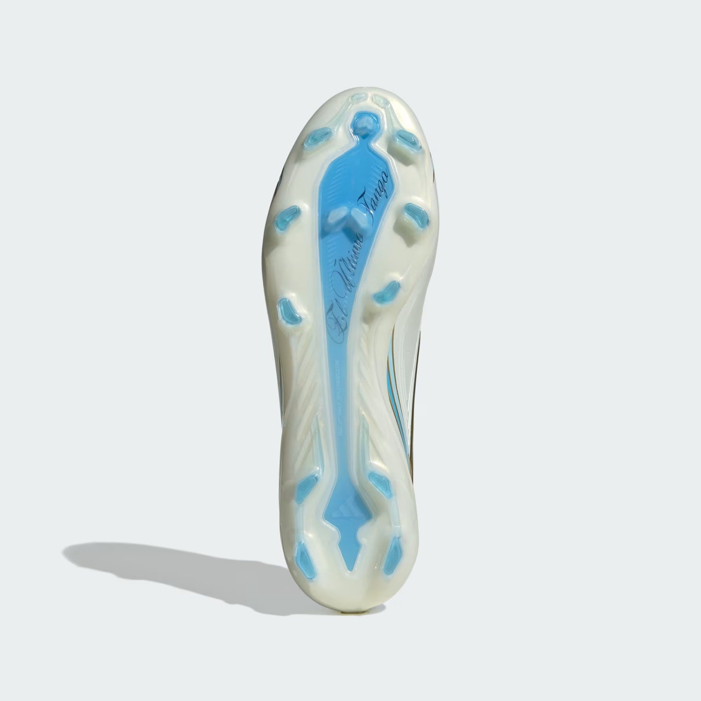 Adidas F50 Messi Pro FG Firm Ground Soccer Cleats - Ivory/Semi Blue Burst/Icey Blue