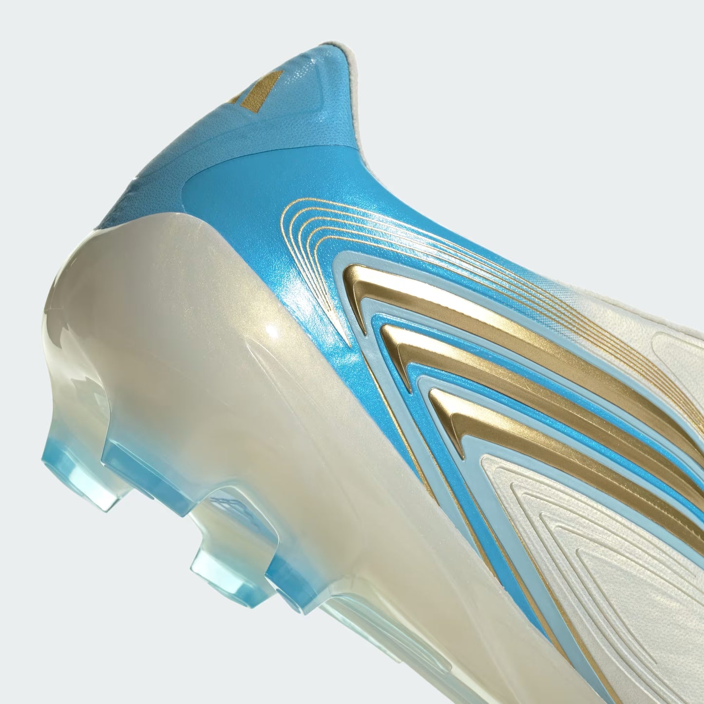 Adidas F50 Messi Pro FG Firm Ground Soccer Cleats - Ivory/Semi Blue Burst/Icey Blue