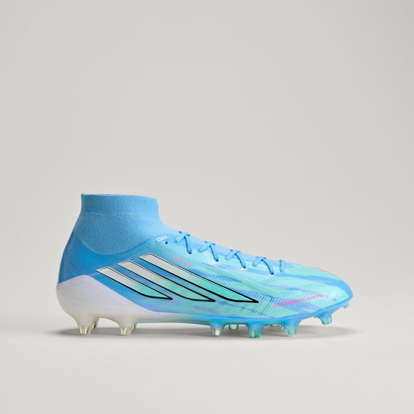 Adidas Trinity Rodman F50 Sparkfusion Elite FG/AG Firm Ground Soccer Cleat - Semi Blue Burst/Cloud White/Lucid Pink