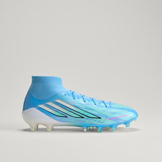 Adidas Trinity Rodman F50 Sparkfusion Elite FG/AG Firm Ground Soccer Cleat - Semi Blue Burst/Cloud White/Lucid Pink