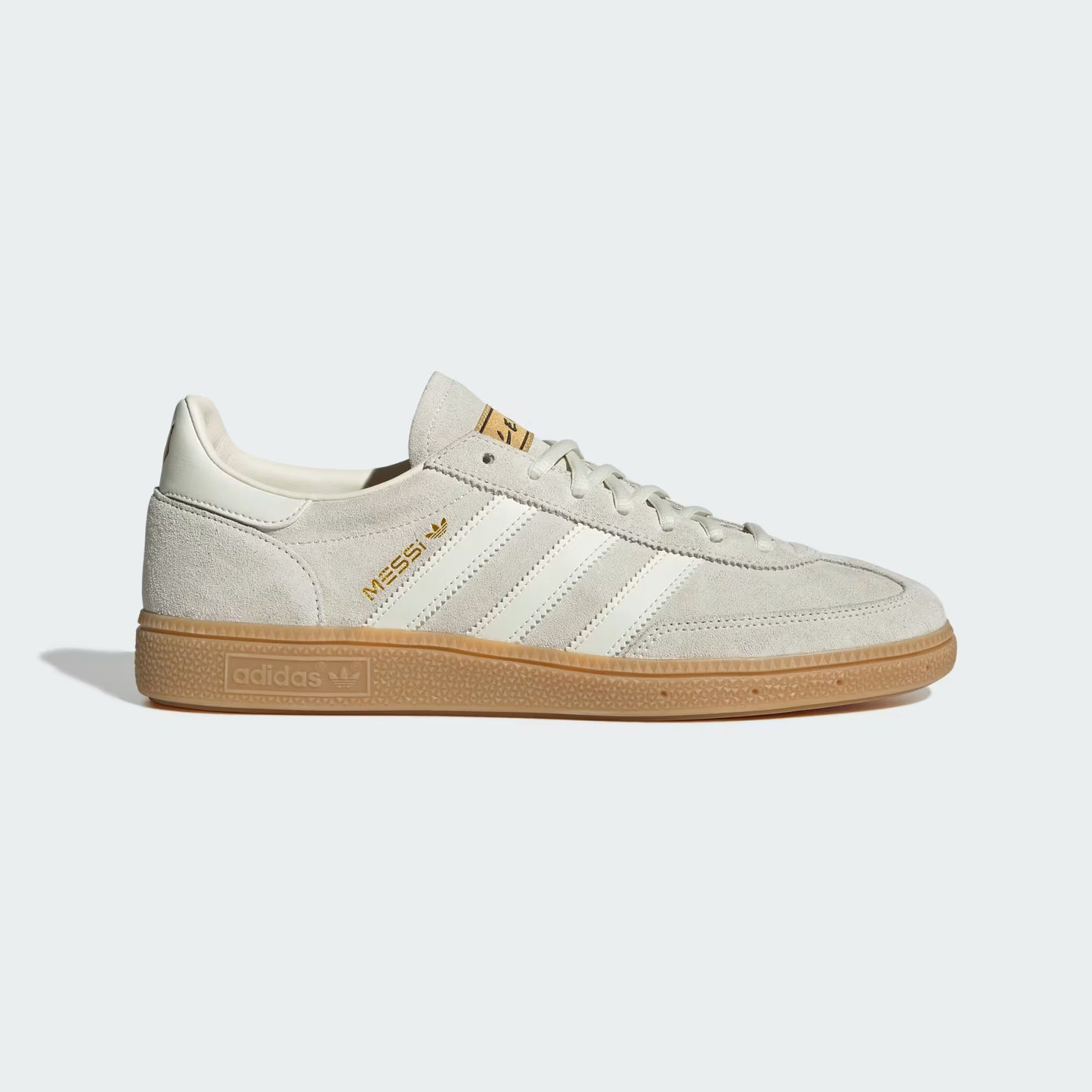 Adidas Handball Spezial Messi IN Indoor Soccer Shoes - Ivory/Ivory/Gold Metallic