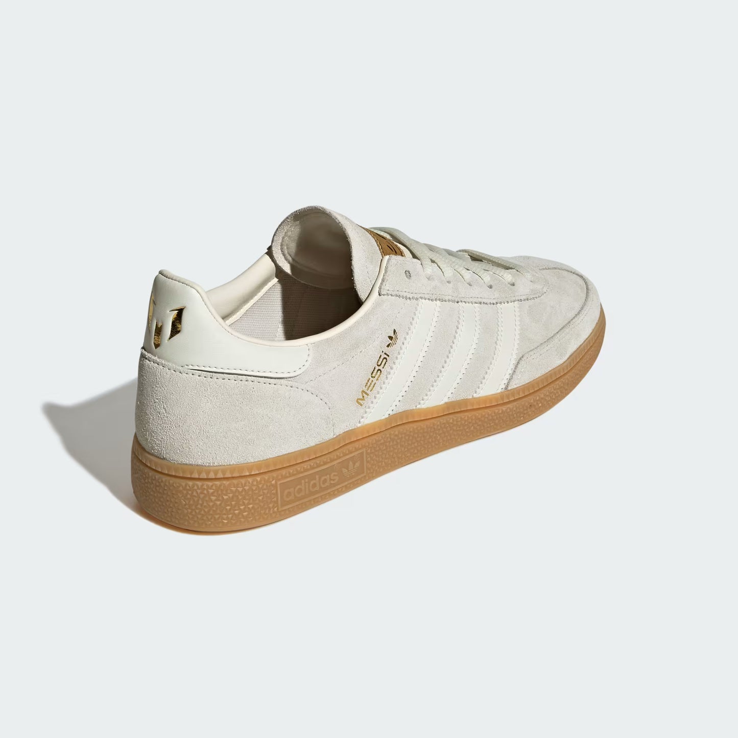 Adidas Handball Spezial Messi IN Indoor Soccer Shoes - Ivory/Ivory/Gold Metallic
