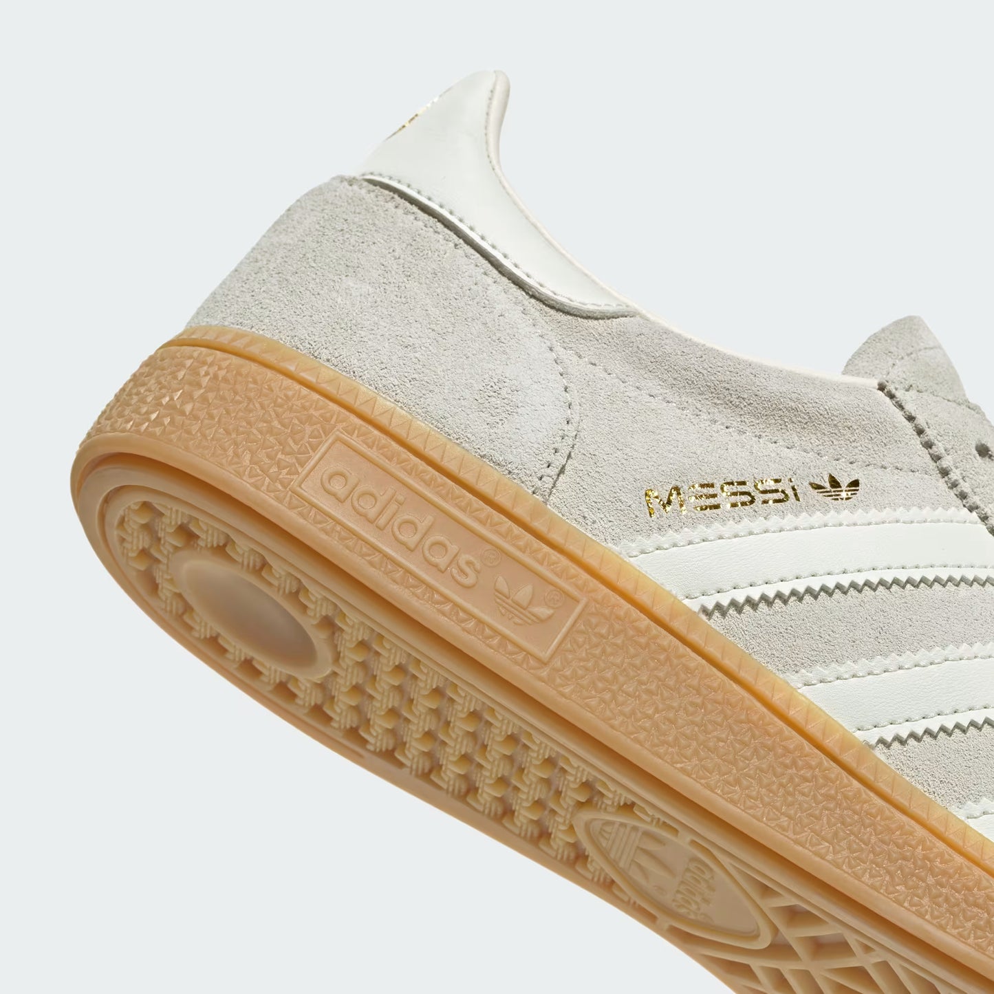 Adidas Handball Spezial Messi IN Indoor Soccer Shoes - Ivory/Ivory/Gold Metallic