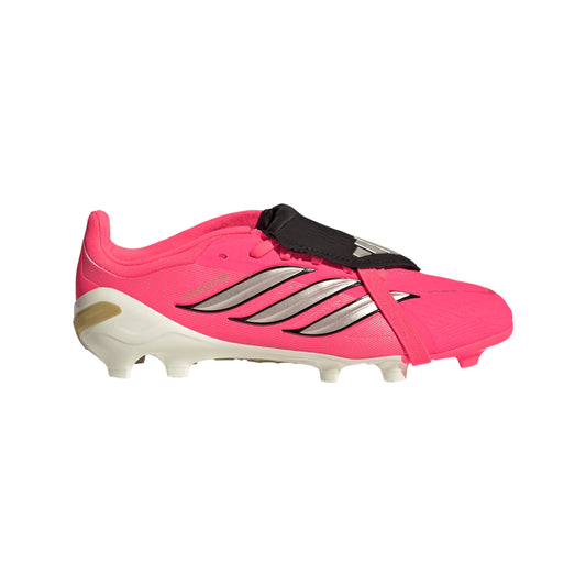 Adidas Junior Predator Elite FT FG Fold-Tongue Firm Ground Soccer Cleats - Solar Turbo/Thermal Chrome/Core Black