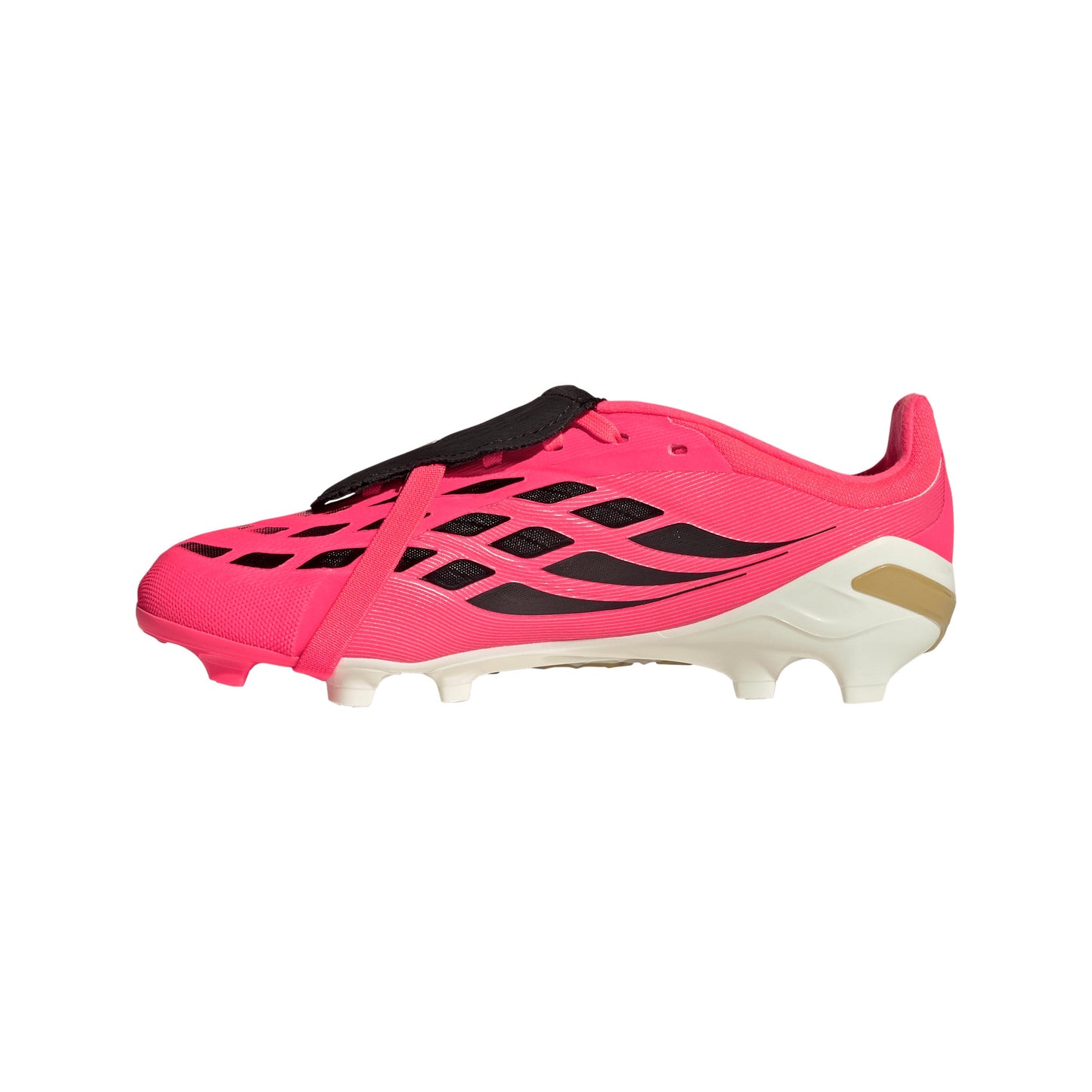 Adidas Junior Predator Elite FT FG Fold-Tongue Firm Ground Soccer Cleats - Solar Turbo/Thermal Chrome/Core Black