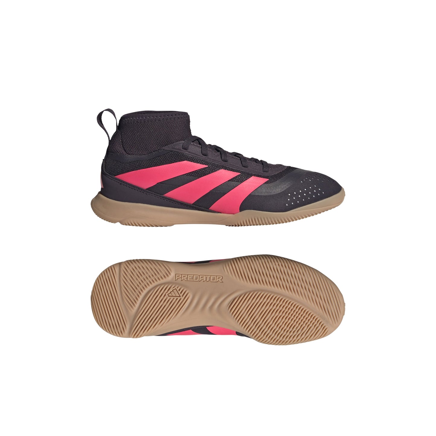 Adidas Junior Predator League IN Indoor Soccer Shoe - Aurora Black/Turbo/GUM 3